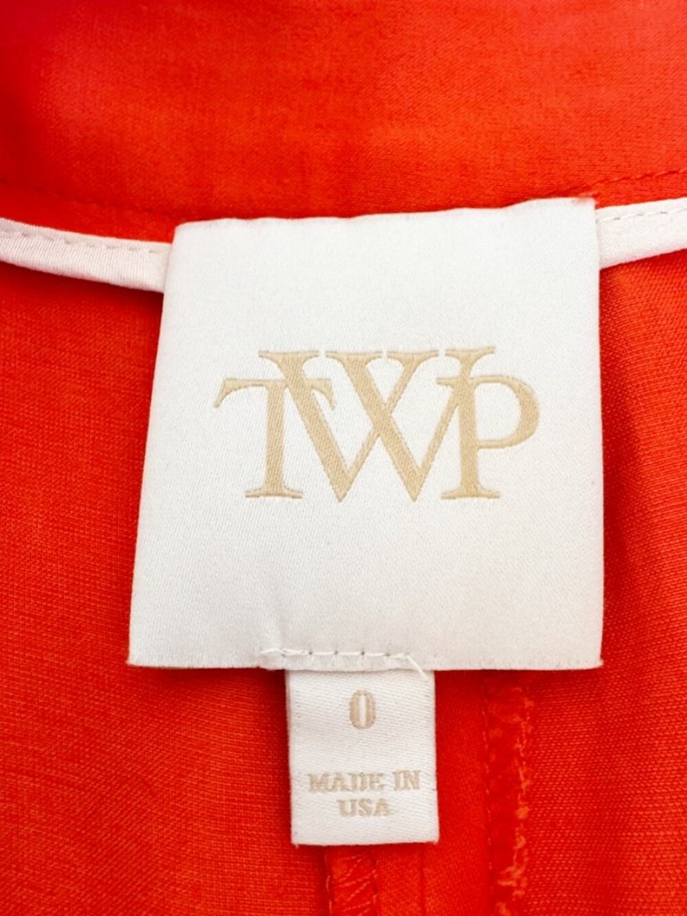 TWP Sullivan With Tux Coated Viscose Linen Wide Leg Pants Red Bone Size 0 - Picture 13 of 16